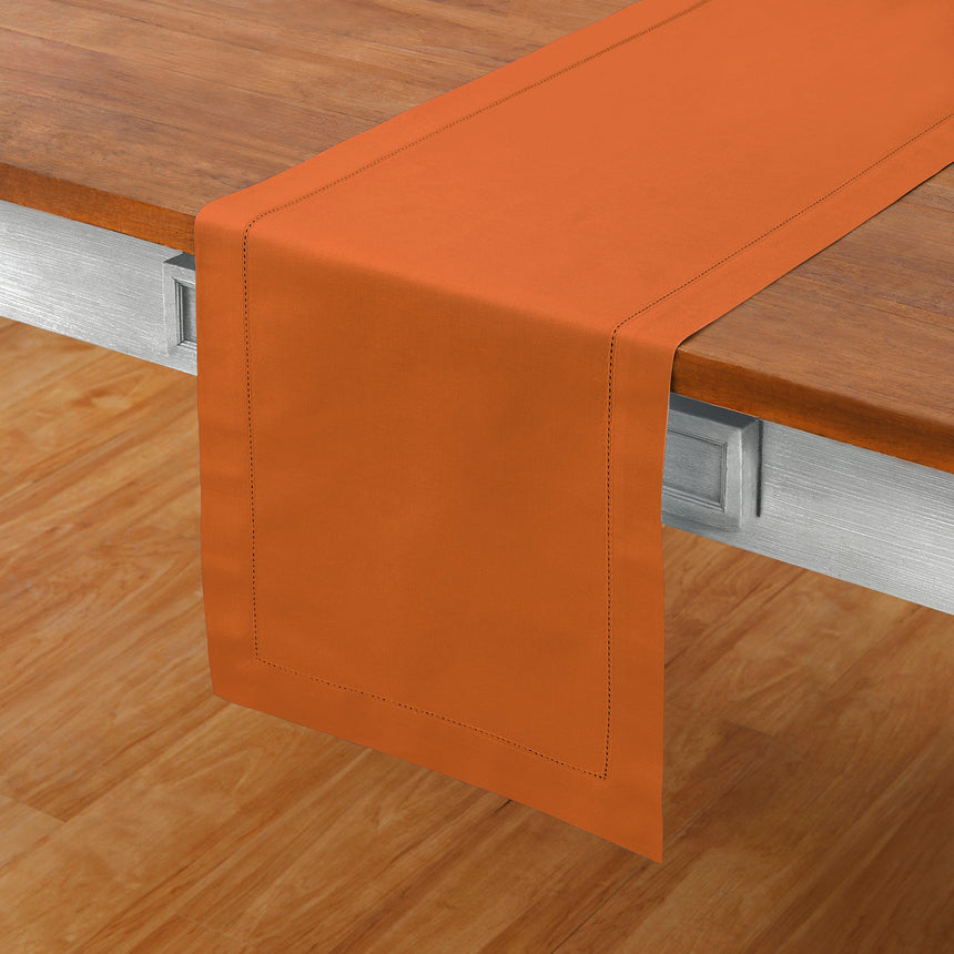 Cotton Linen Hemstitch Table Runner