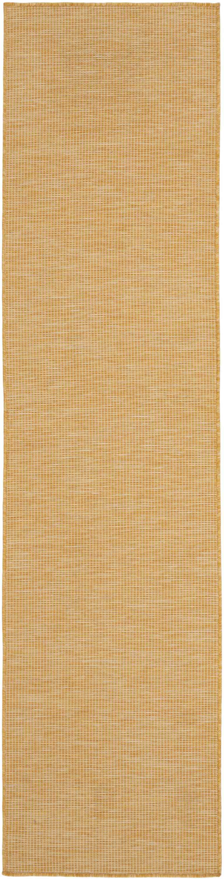 Close-up of the Nourison Positano Yellow Modern Area Rug, showing its textured, woven design.