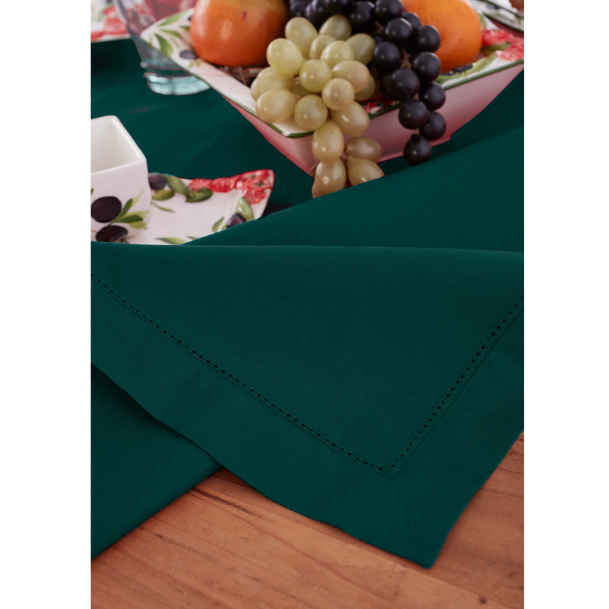 Cotton Linen Hemstitch Tablecloth