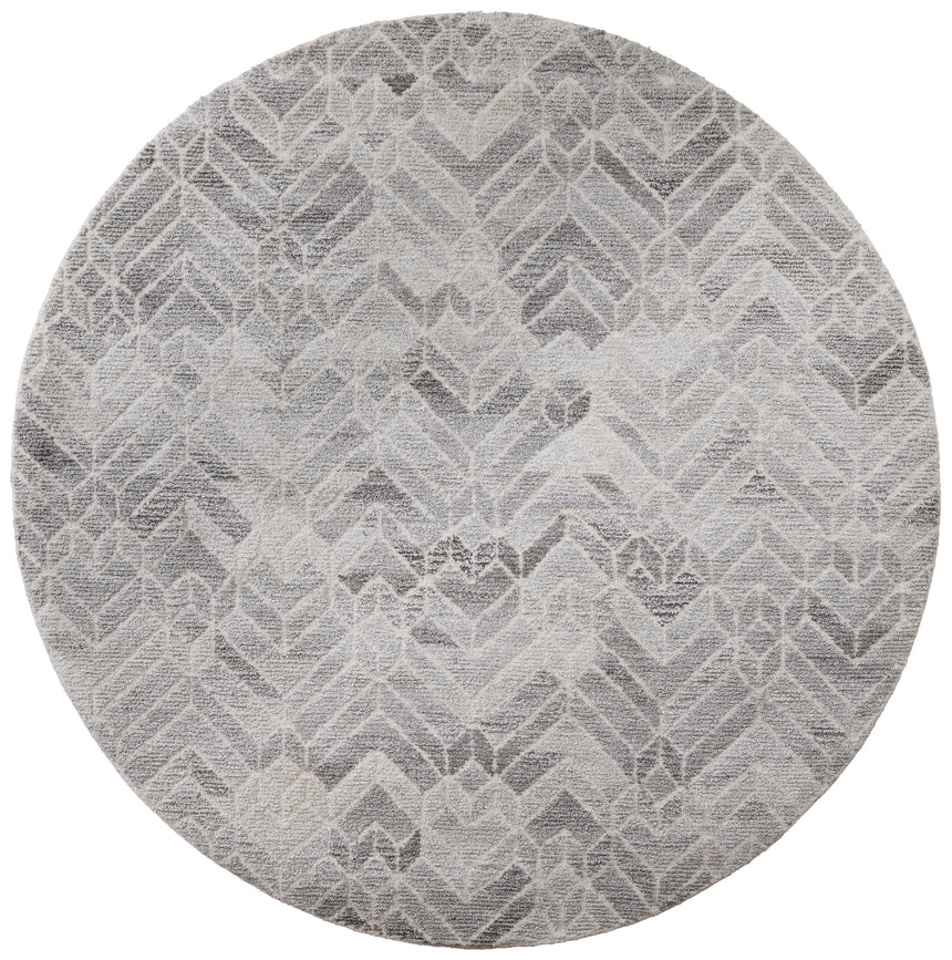 Feizy Asher Transitional Geometric - Taupe/Gray/Ivory Area Rug - Clearance