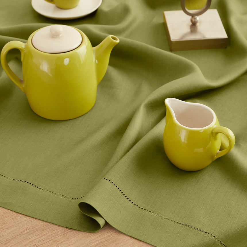 Classic Hemstitch Table Throw