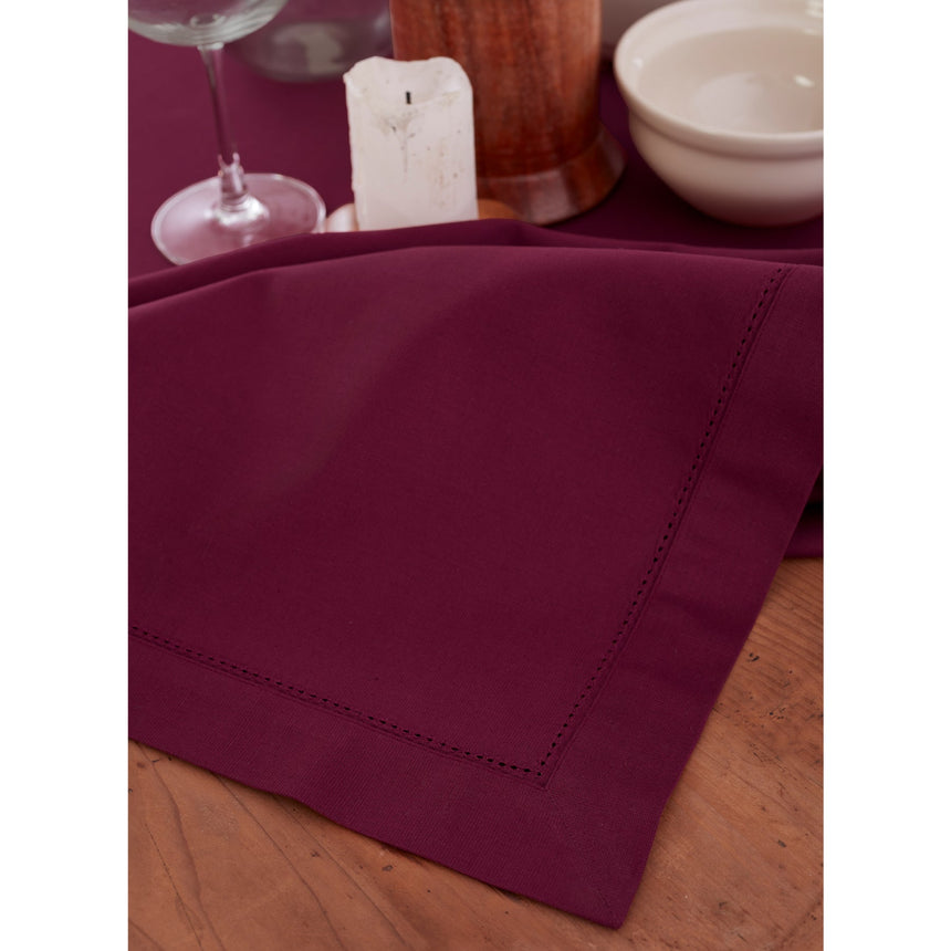 Cotton Linen Hemstitch Tablecloth