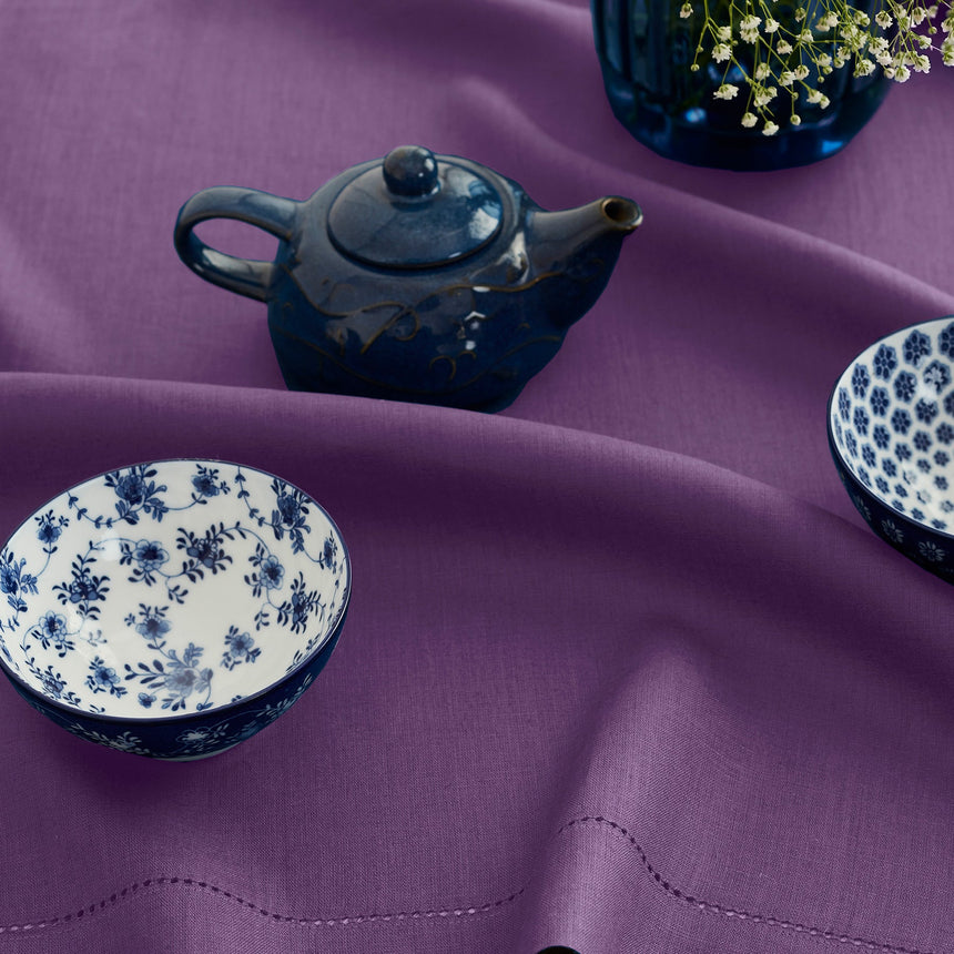 Classic Hemstitch Table Throw