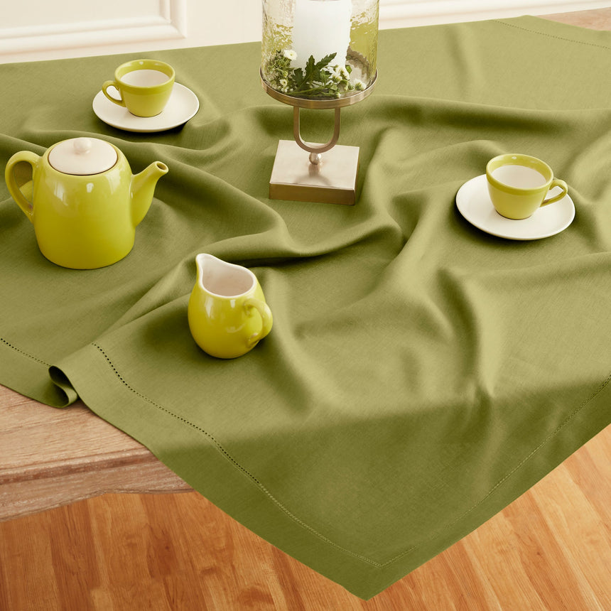 Classic Hemstitch Table Throw