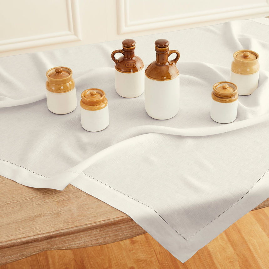 Classic Hemstitch Table Throw