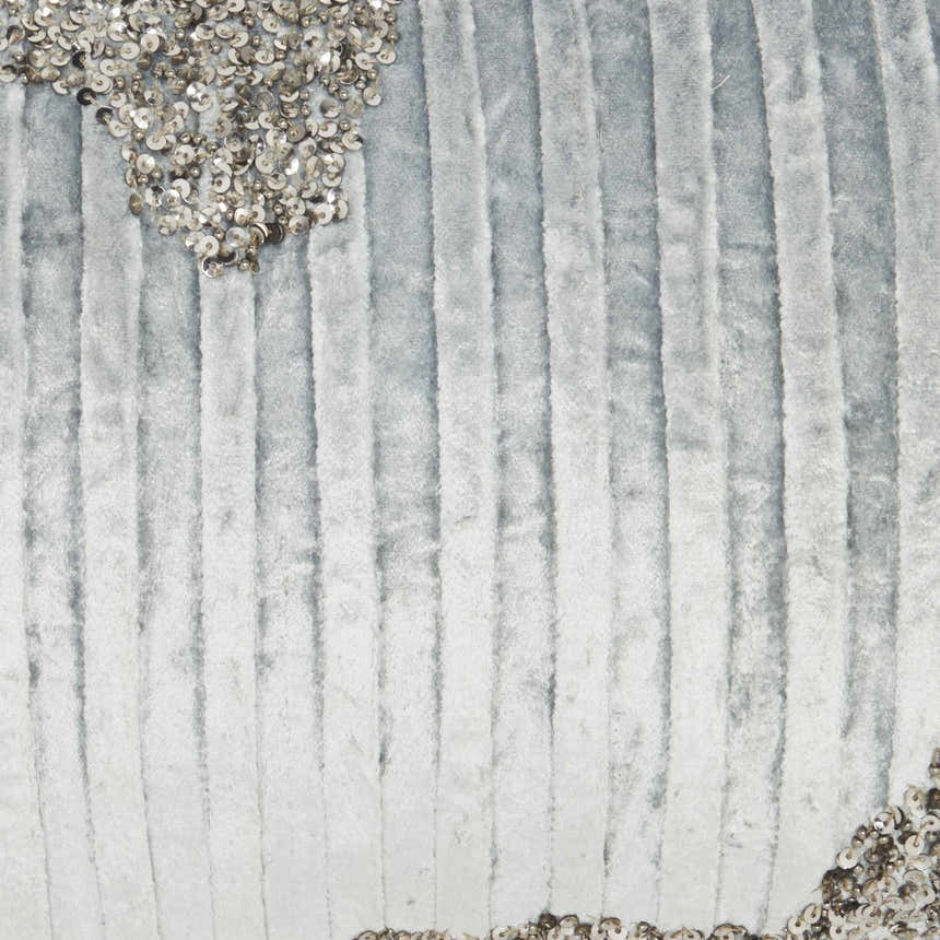 Mina Victory Sofia Beaded Pleated Velve Powder Indoor Throw Pillow - Clearance