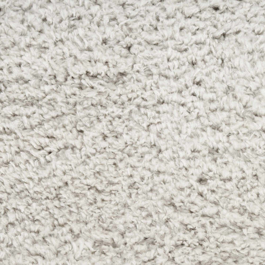 Close-up of the plush texture of the Nourison Modern Shag Silver Gray Area Rug.