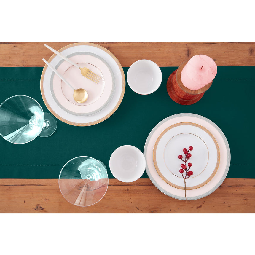 Cotton Linen Hemstitch Table Runner