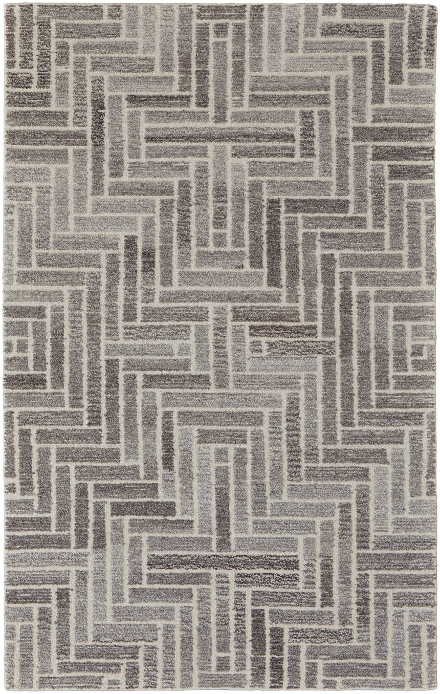 Feizy Asher Transitional Geometric - Taupe/Gray/Tan Area Rug - Clearance