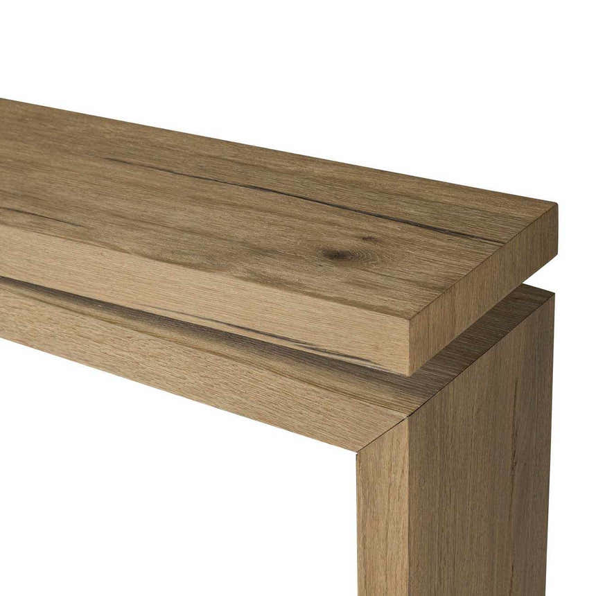 Four Hands Matthes Oak Console Table - Worn Oak Veneer