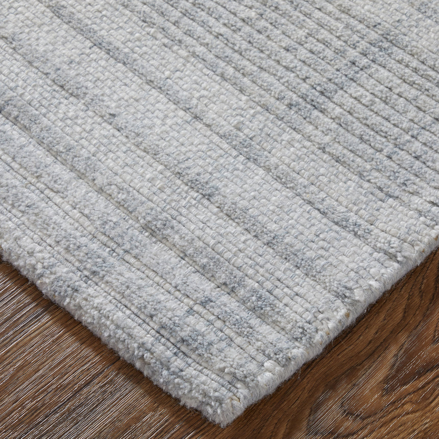 Feizy Highview Modern Stripes - Ivory/Blue Area Rug