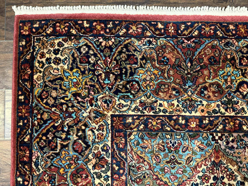 Karastan Rug Multicolor Panel Kirman #717, 8.8 x 12 Karastan Carpet, Vintage Multipanel Kirman, Original 700 Series, Wool, Vintage