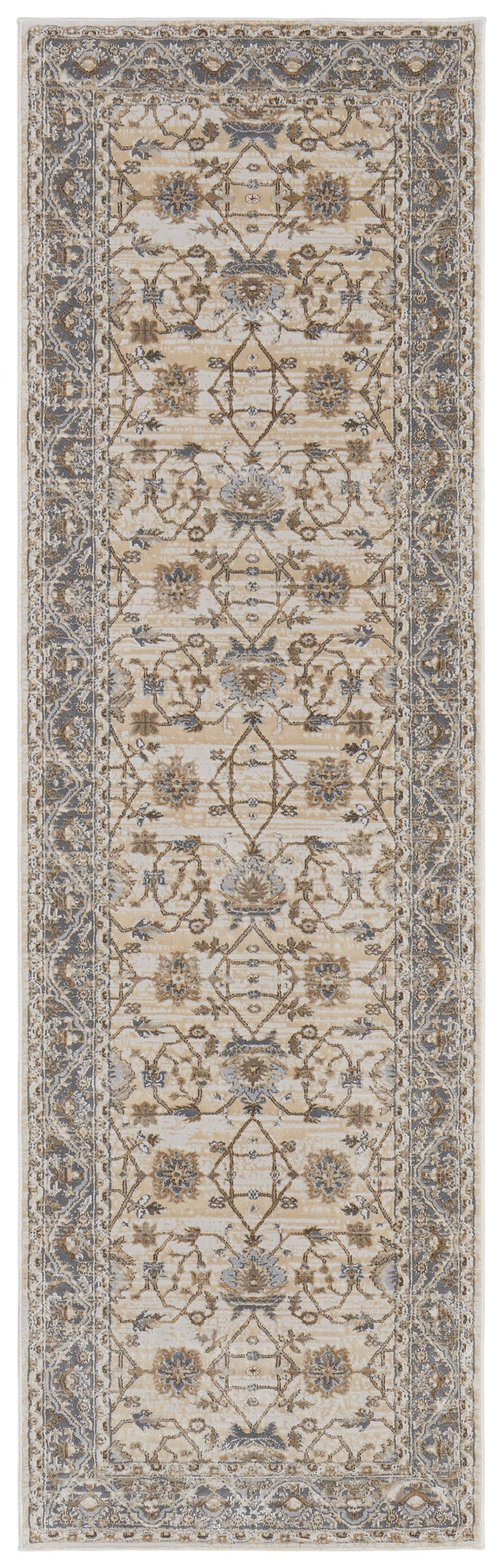 Feizy Celene Traditional Bordered - Tan/Ivory/Gray Area Rug