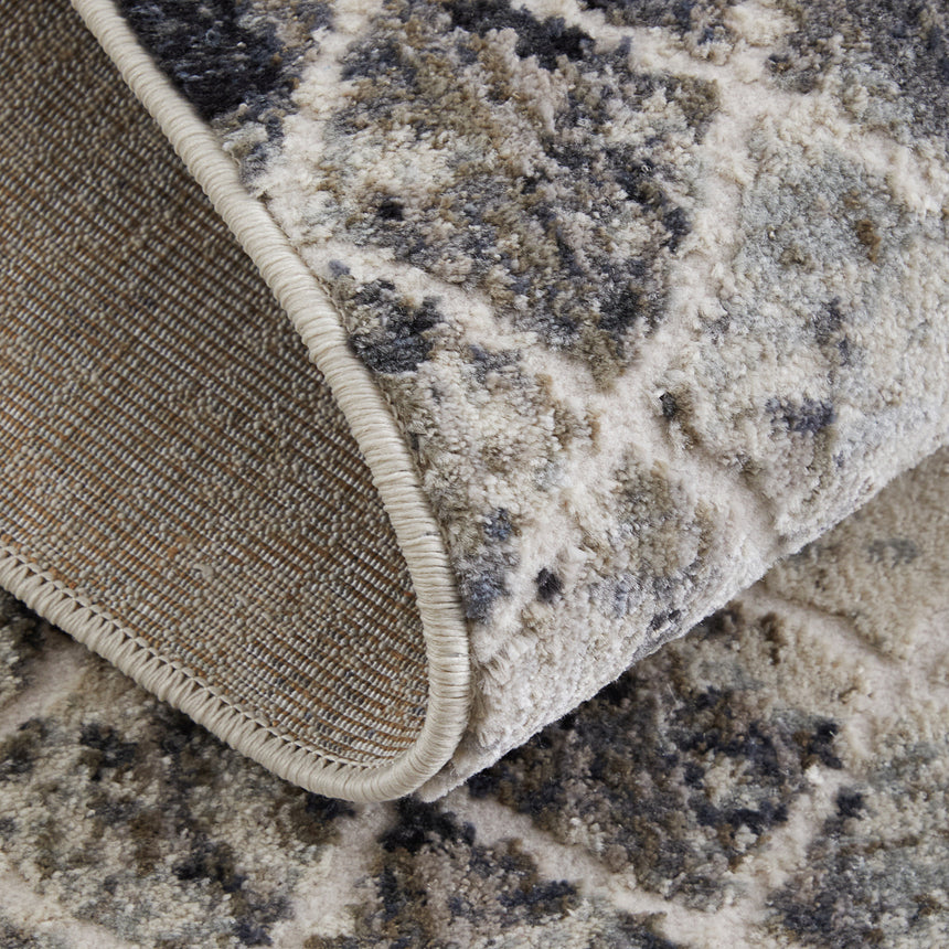 Feizy Kano Transitional Diamond - Ivory/Gray/Taupe Area Rug