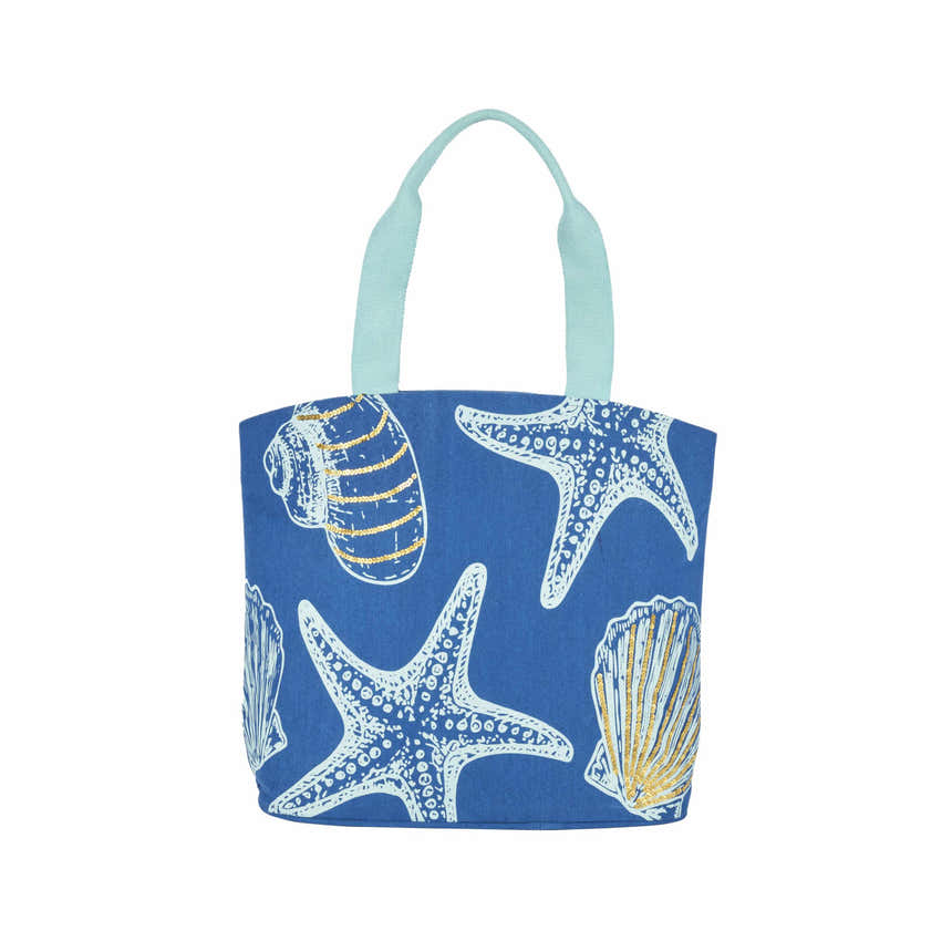 Mina Victory Handbags & Crossbody Sequin Sheashells Blue - Clearance
