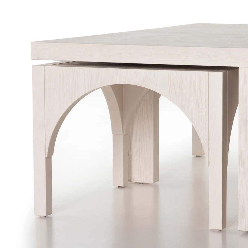 Four Hands Amara Coffee Table - Off White Oak