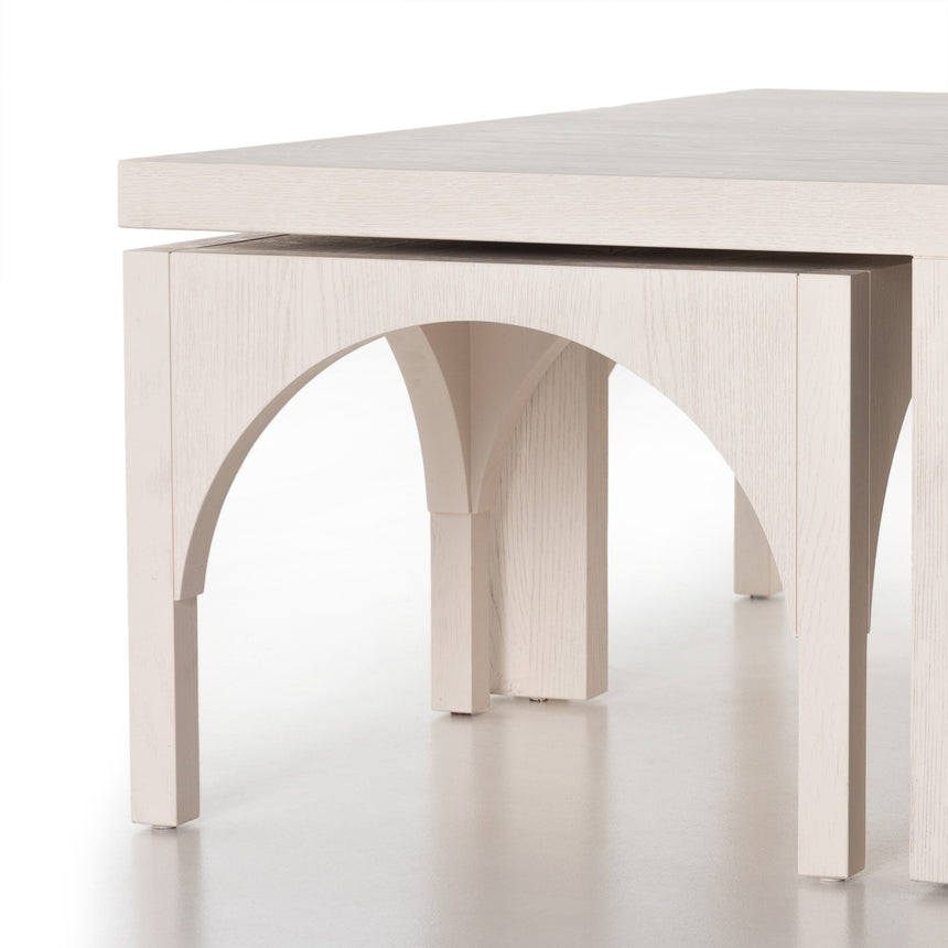 Four Hands Amara Coffee Table - Off White Oak