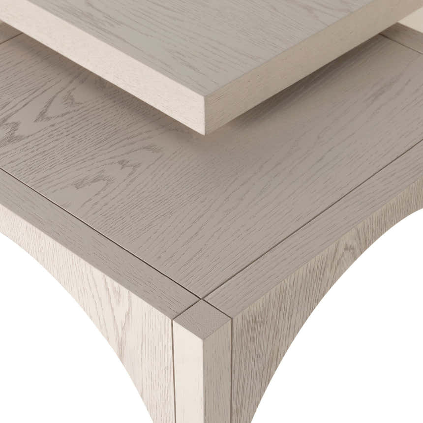 Four Hands Amara Coffee Table - Off White Oak