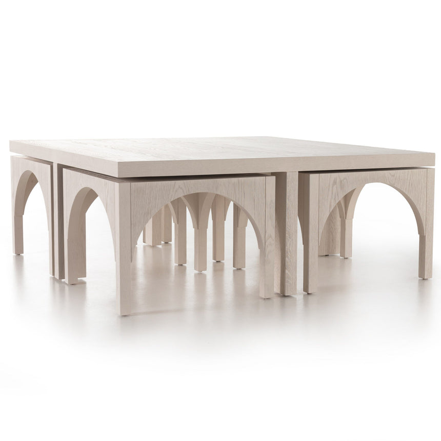 Four Hands Amara Coffee Table - Off White Oak