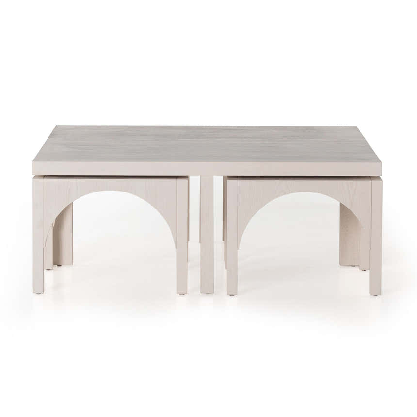 Four Hands Amara Coffee Table - Off White Oak