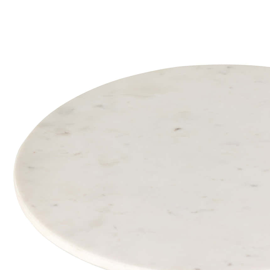 Four Hands Neda End Table - Polished White Marble