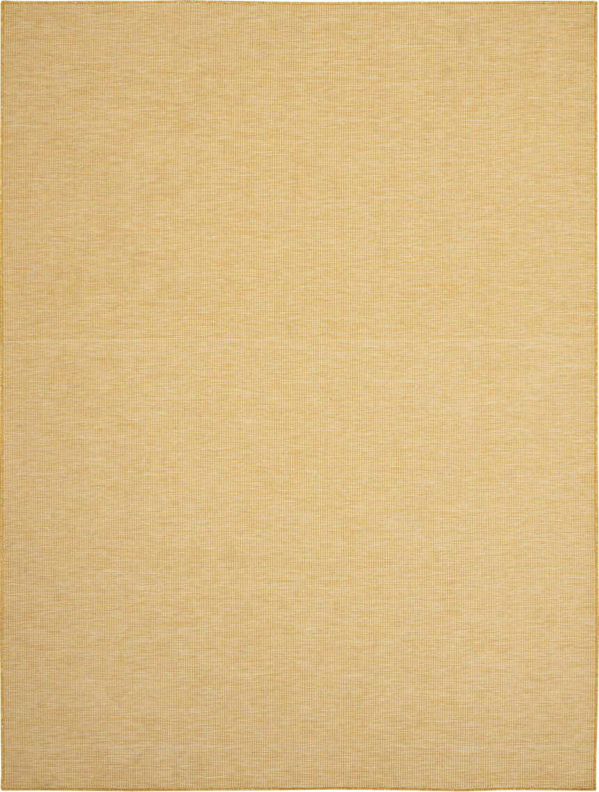 Close-up of the woven texture of the Nourison Positano Yellow Modern Area Rug.