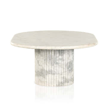 Four Hands Oranda Coffee Table - Polished White Marble w/ Sealant