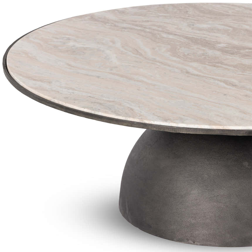 Four Hands Corbett Coffee Table - Creamy Taupe Marble