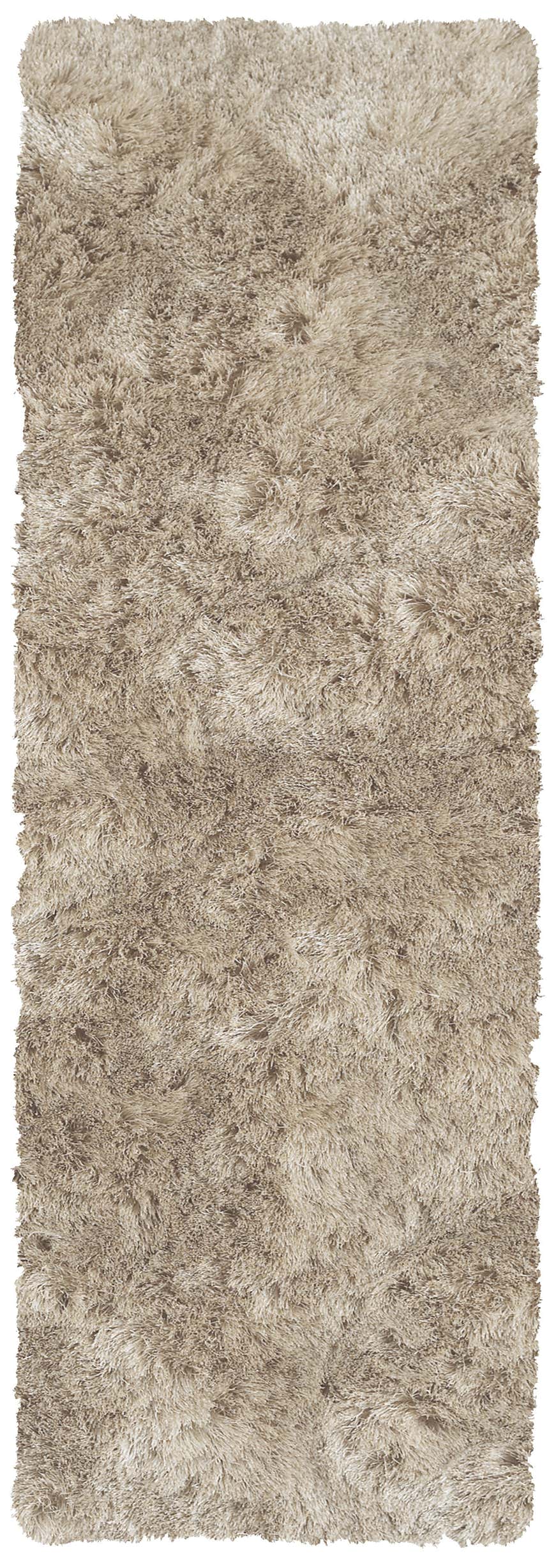 Close-up of the plush, hand-tufted Feizy Indochine Modern Solid - Tan/Taupe Area Rug. Soft, neutral tones. Design-Runner-38