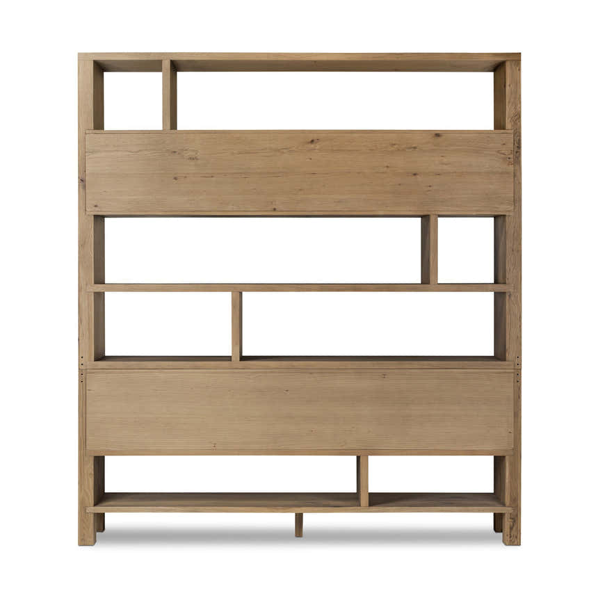 Four Hands Noeline Wide Bookcase - Worn Oak