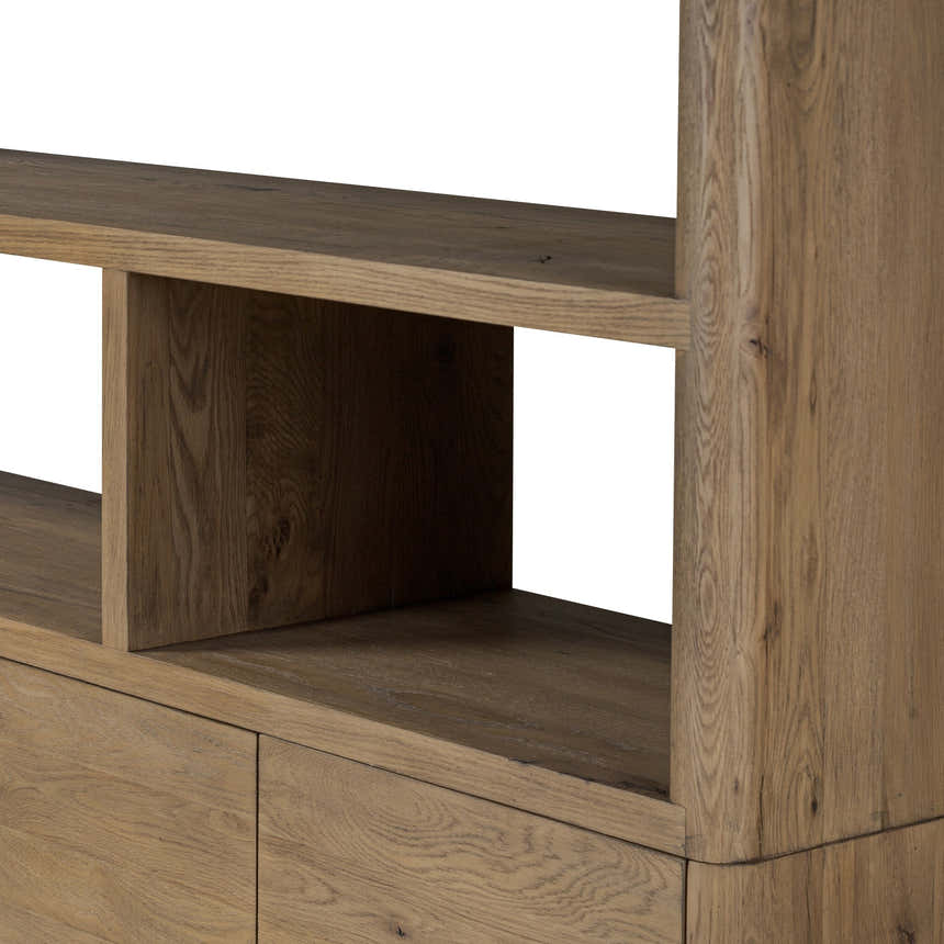 Four Hands Noeline Wide Bookcase - Worn Oak