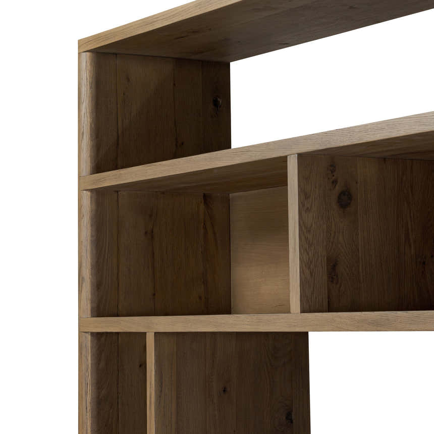 Four Hands Noeline Wide Bookcase - Worn Oak