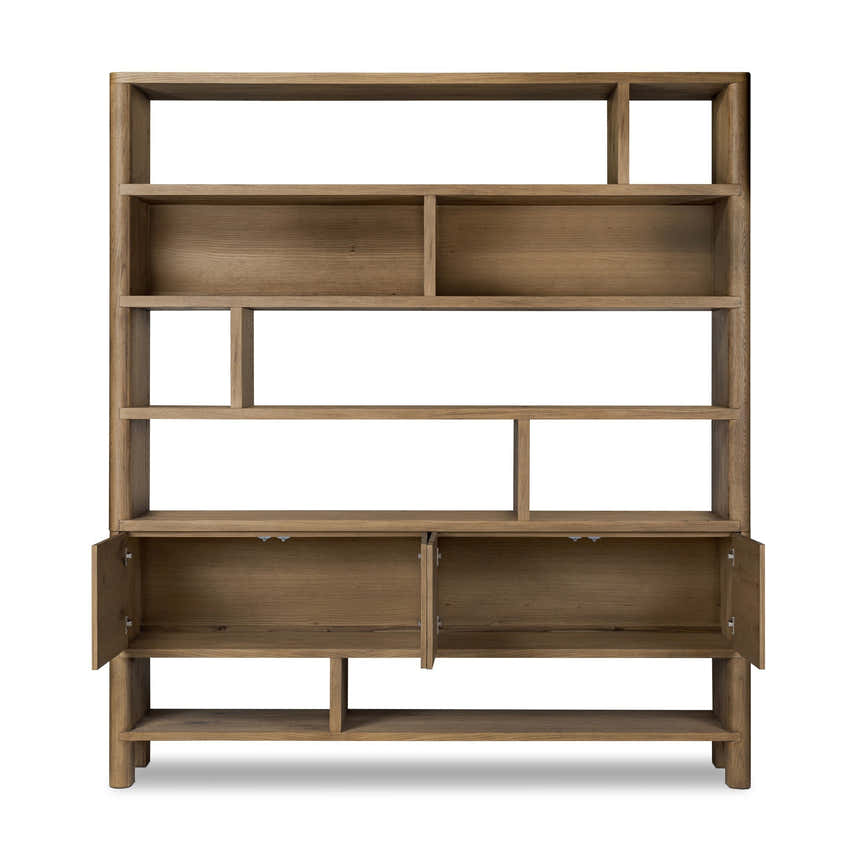Four Hands Noeline Wide Bookcase - Worn Oak