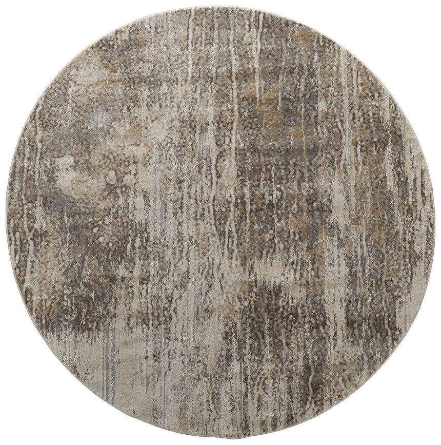 Feizy Parker Transitional Abstract - Tan/Ivory/Brown Area Rug