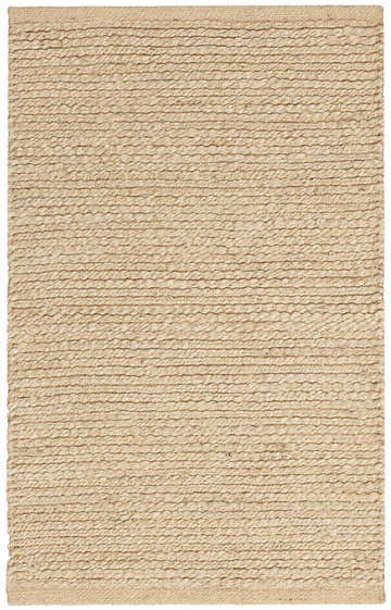 Close-up of the Nourison Natural Jute Bleached Farmhouse Indoor Area Rug, showing texture and bleached jute color.