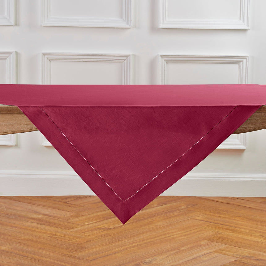 Classic Hemstitch Table Throw