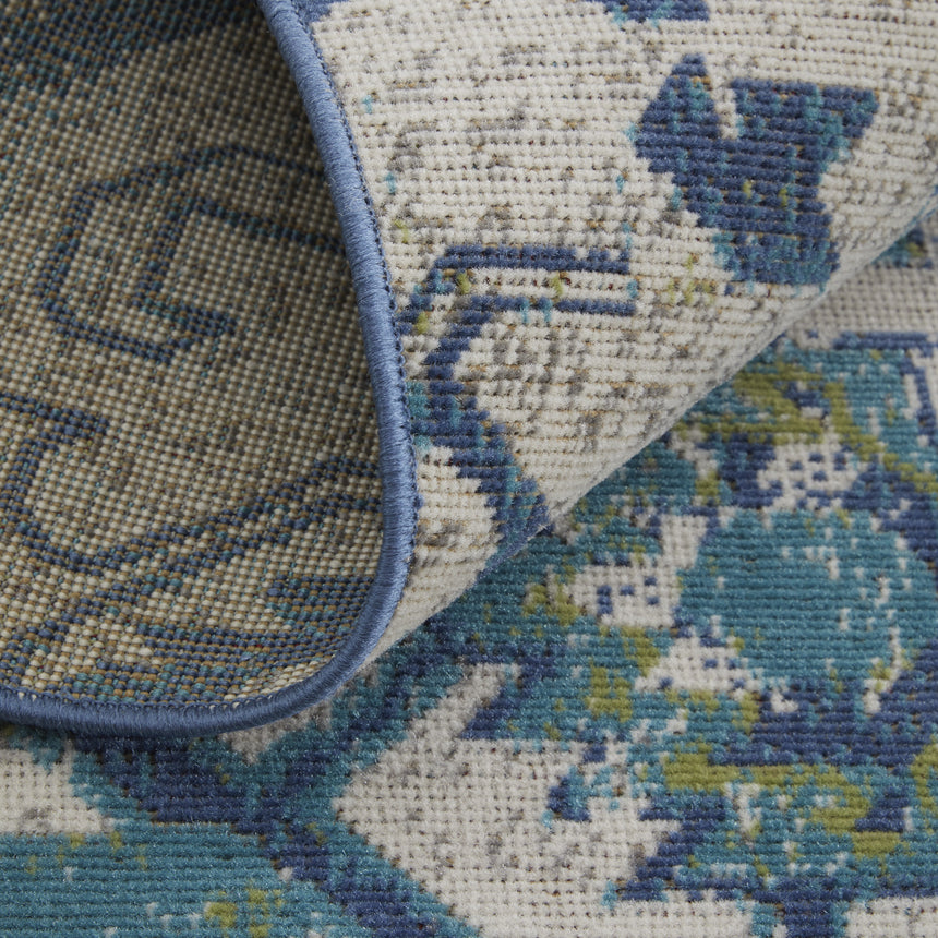 Feizy Foster Transitional Oriental - Blue/Green/Ivory Area Rug - Clearance