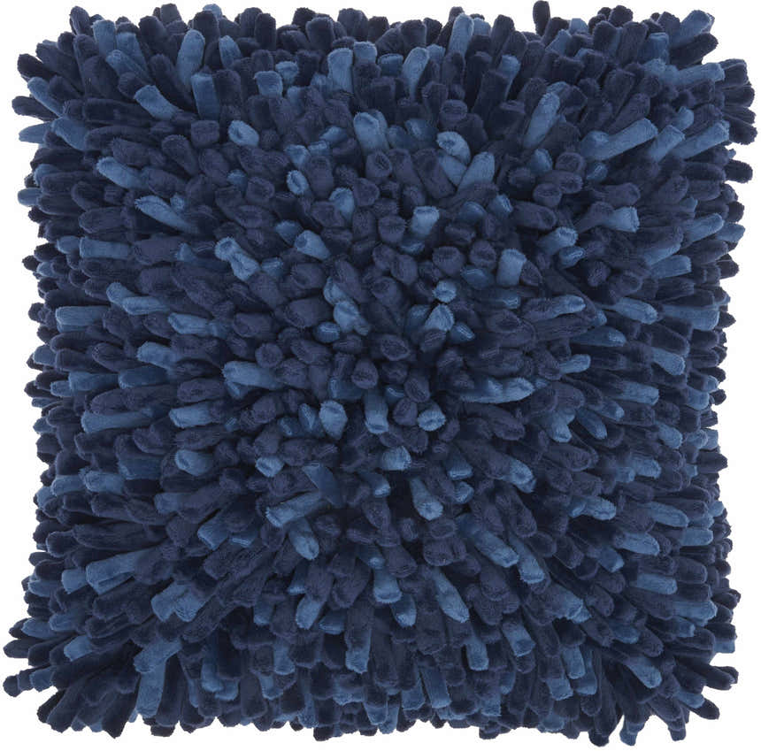 Mina Victory Sofia Velvet Sponge Finger Navy Indoor Throw Pillow