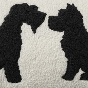 Mina Victory Pet Pillows & Access Sherpa Dog Silhouett Black Indoor Throw Pillow - Clearance