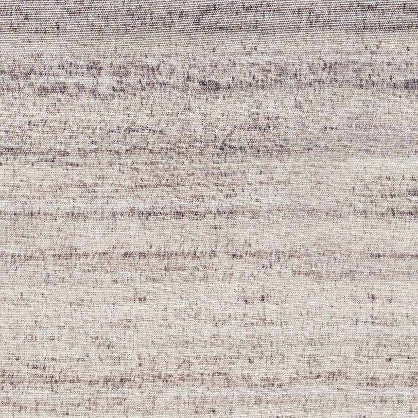 Close-up of Nourison Essentials Ivory Mocha Rug. Woven texture with subtle horizontal lines in ivory, mocha, and chestnut tones.