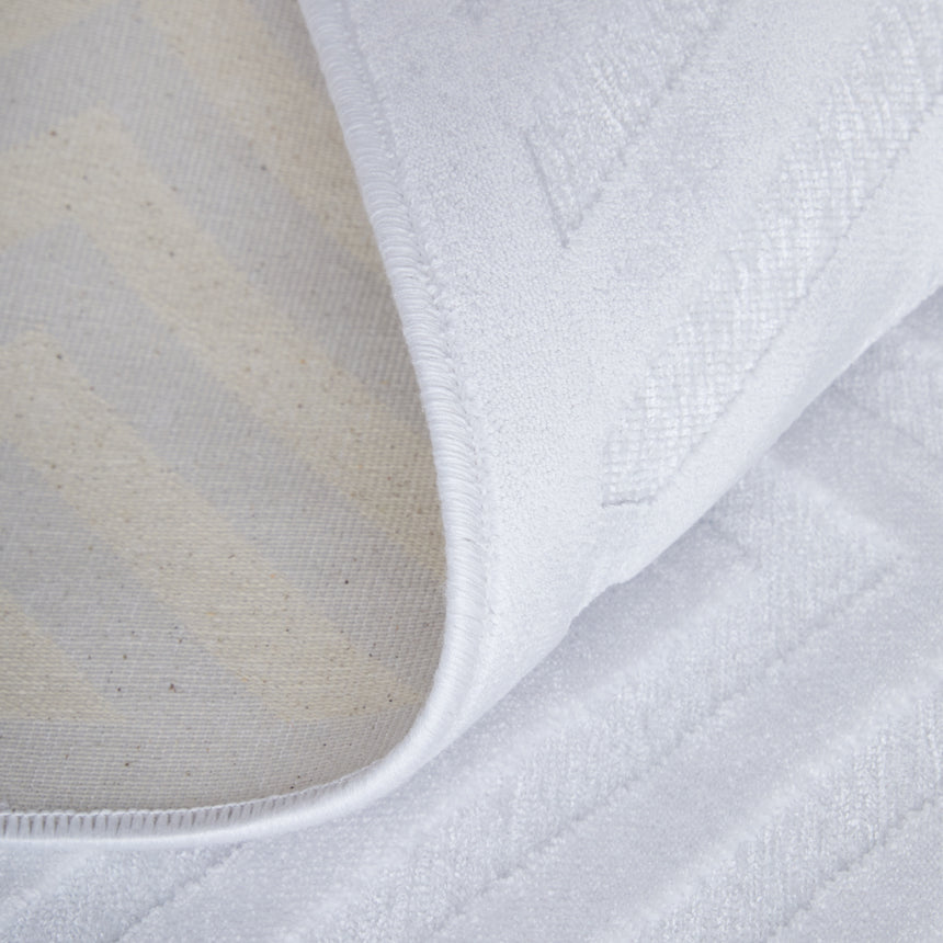 Feizy Saphir Mira Modern Geometric - White Area Rug - Clearance