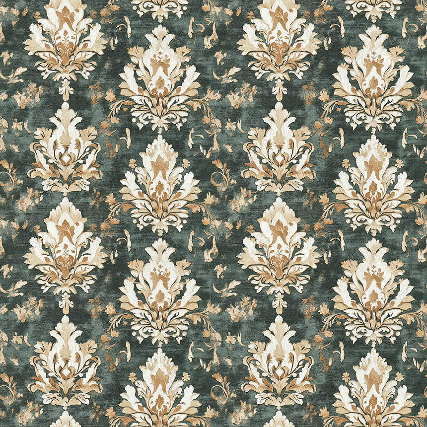 Gilded Teal Heritage Damask
