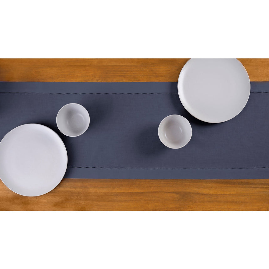 Cotton Linen Hemstitch Table Runner