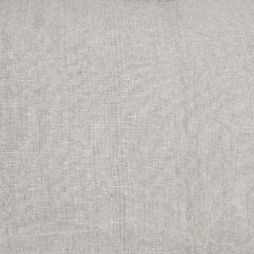 Mina Victory Sofia Linen Frilled Border Grey Indoor Throw Pillow - Clearance