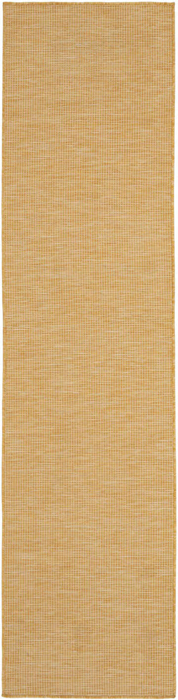 Close-up of the Nourison Positano Yellow Modern Area Rug, showing its woven texture and subtle grid pattern.