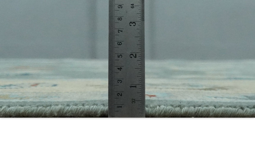 Hand knotted Gray and Beige Traditional Oushak Wool Area Rug