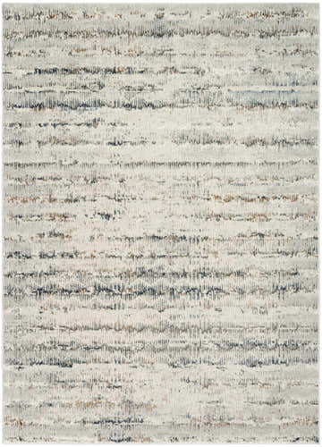 Close-up of Calvin Klein CK073 Compass Ivory Multicolor Rug. Modern design with chestnut, gray, and ivory hues.