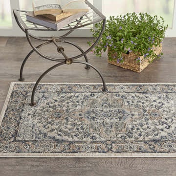 Nourison Quarry Ivory Grey Farmhouse Indoor Area Rug