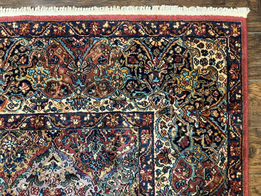 Karastan Rug Multicolor Panel Kirman #717, 8.8 x 12 Karastan Carpet, Vintage Multipanel Kirman, Original 700 Series, Wool, Vintage