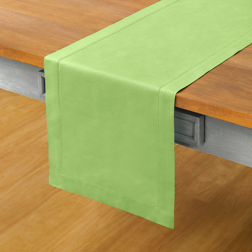 Cotton Linen Hemstitch Table Runner